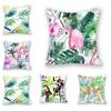 Bird Cushion Cover Tropical Home Decor Square Cartoon Flamingo Plant Decorative Pillow