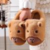 Capybara Cotton Plush Slippers - Winter 2025 | Men's & Women's Warm, Thick-Soled Indoor Footwear