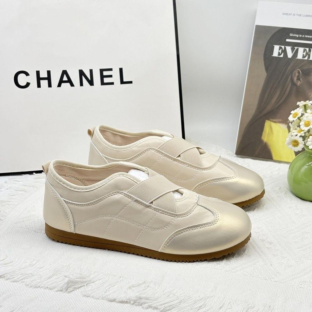 Single Shoes Versatile Height Increase Mid-mouth Autumn Casual Style Elastic Band Sweet and Spicy Daughter Style Shoes Sports