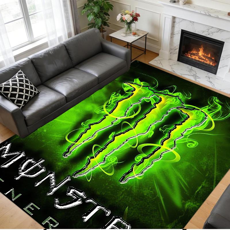 Коврик из кристального бархата с принтом Monster Energy Анти?Носки?Износостойкий ковер для пола для домашнего интерьера