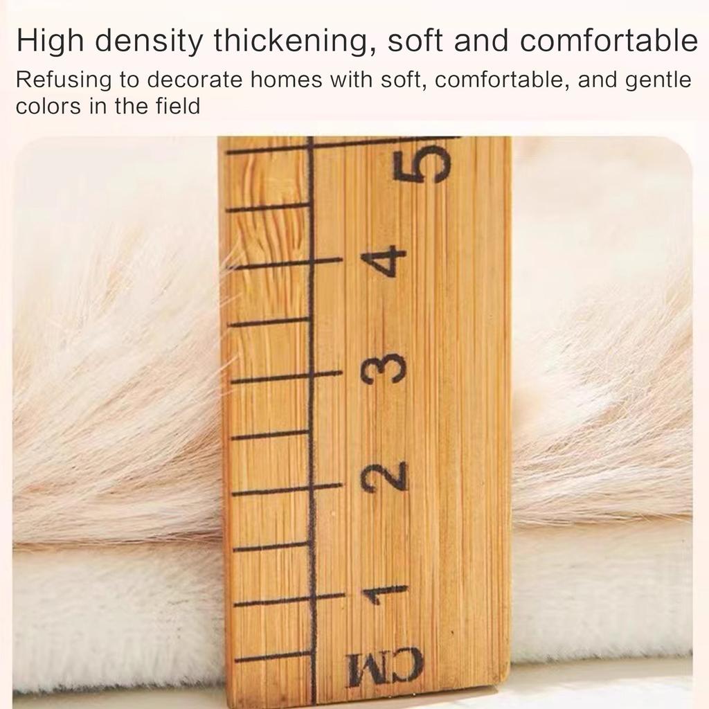 Square Soft Chair Pad Furry Plush Seat Cushion Warm Seat Pillow Pads Kitchen Dining Sofa Armchair Wheelchair Chair Cover
