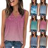 V Neck Tank Top Women Print Tank Tee Casual Loose Fit Sleeveless Shirt