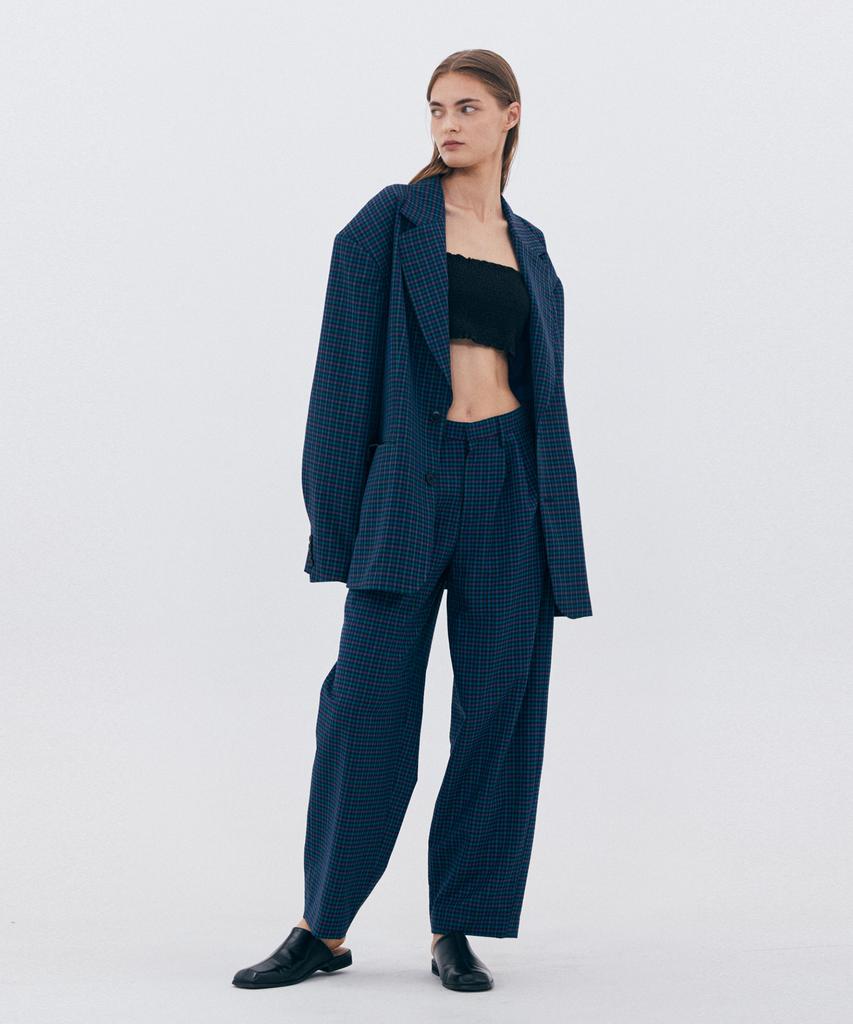VEDERMI Check Two Tuck Trousers