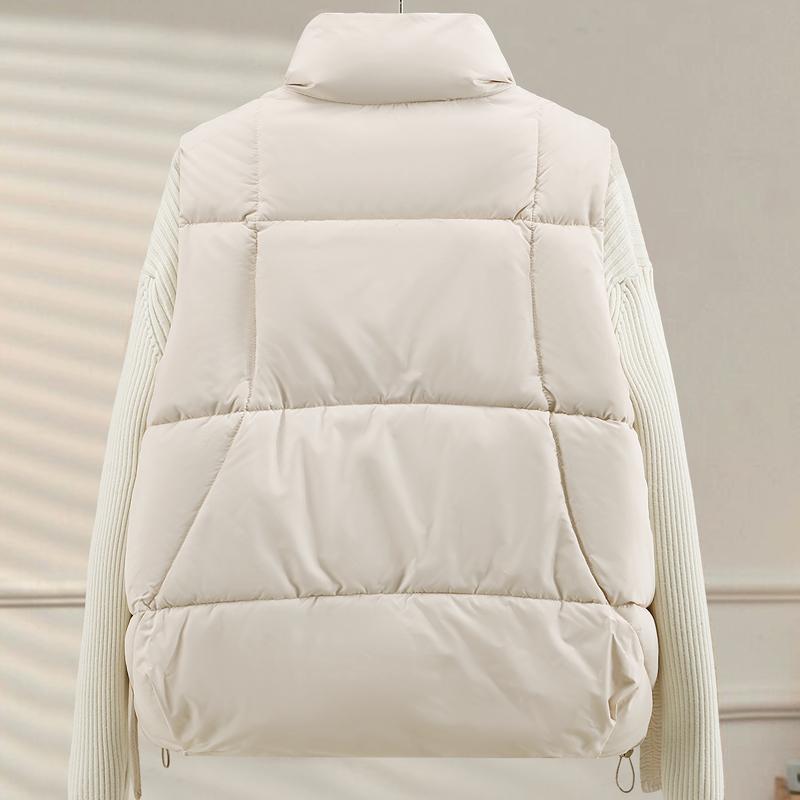 Модный зимний короткий жилет для женщин, толстая теплая парка без рукавов для женщин.