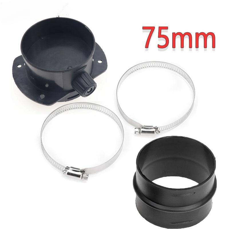 75 мм для Webasto Eberspacher, соединитель воздуховода, регулирующий клапан с воздушным дизельным стояночным обогревателем, соединительный соединитель для воздуховодов