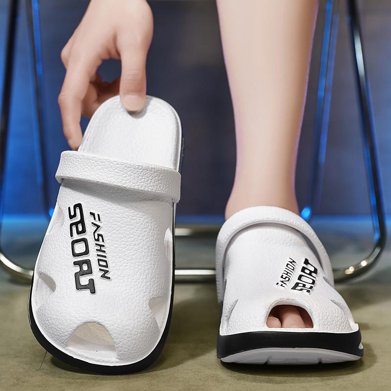 Модные летние мужские модные сандалии дышащие новые трендовые садовые шлепанцы противоскользящие домашние тапочки для душа мужские пляжные шлепанцы для бассейна спортзал