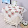 Вышивка Мастерство Прикроватная Тумбочка Накидка Ткань Чайный Столик Круглый Стол Накидка Ткань Универсальная Накидка для Холодильника Стиральной Машины
