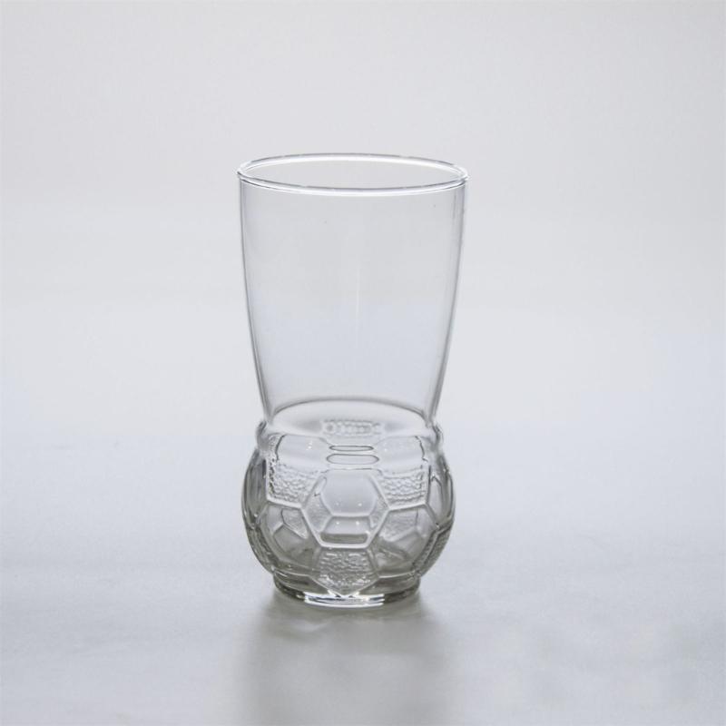 6Pcs Clear Soccer Design Glass Cups 450ml Large Capacity Watch Game Drinkware For Beer And Beverages