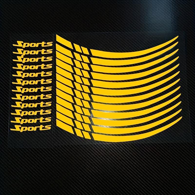 Светоотражающий спортивный набор наклеек на ступицы колес - Клейкие наклейки для автомобиля, Спортивные надписи, Декор ступиц мотоцикла, Декор колес мотоцикла