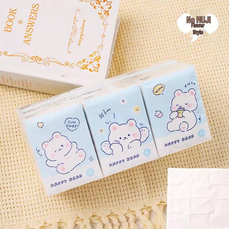 Sanrio Hello Kitty однотонные портативные салфетки, 9 штук