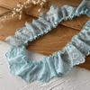 Luxury Blue Lace Trim Ruffle Flounce for DIY Dress Decoration