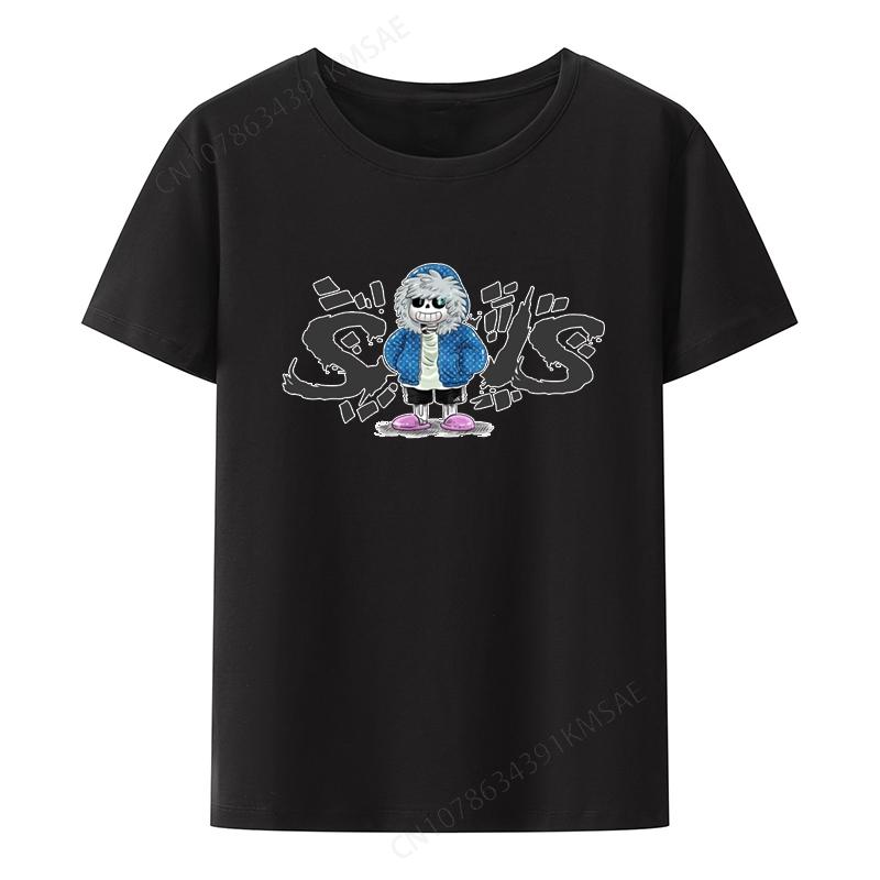 Sans Tops Graphic Print Tshirt Funny Top Tee Tees Comfortable Tshirt Street Fashion Tshirts For Unisex Breathable Casual