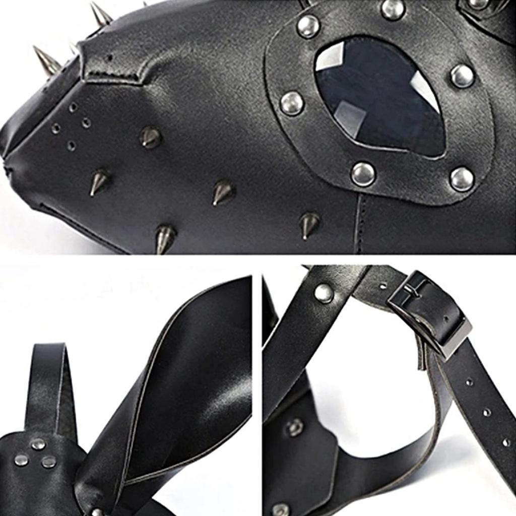 Heizi Steampunk Rabbit Mask Goggles Cosplay Halloween PU Leather Plague Mask Animal Mask Costume Party (Rabbit)