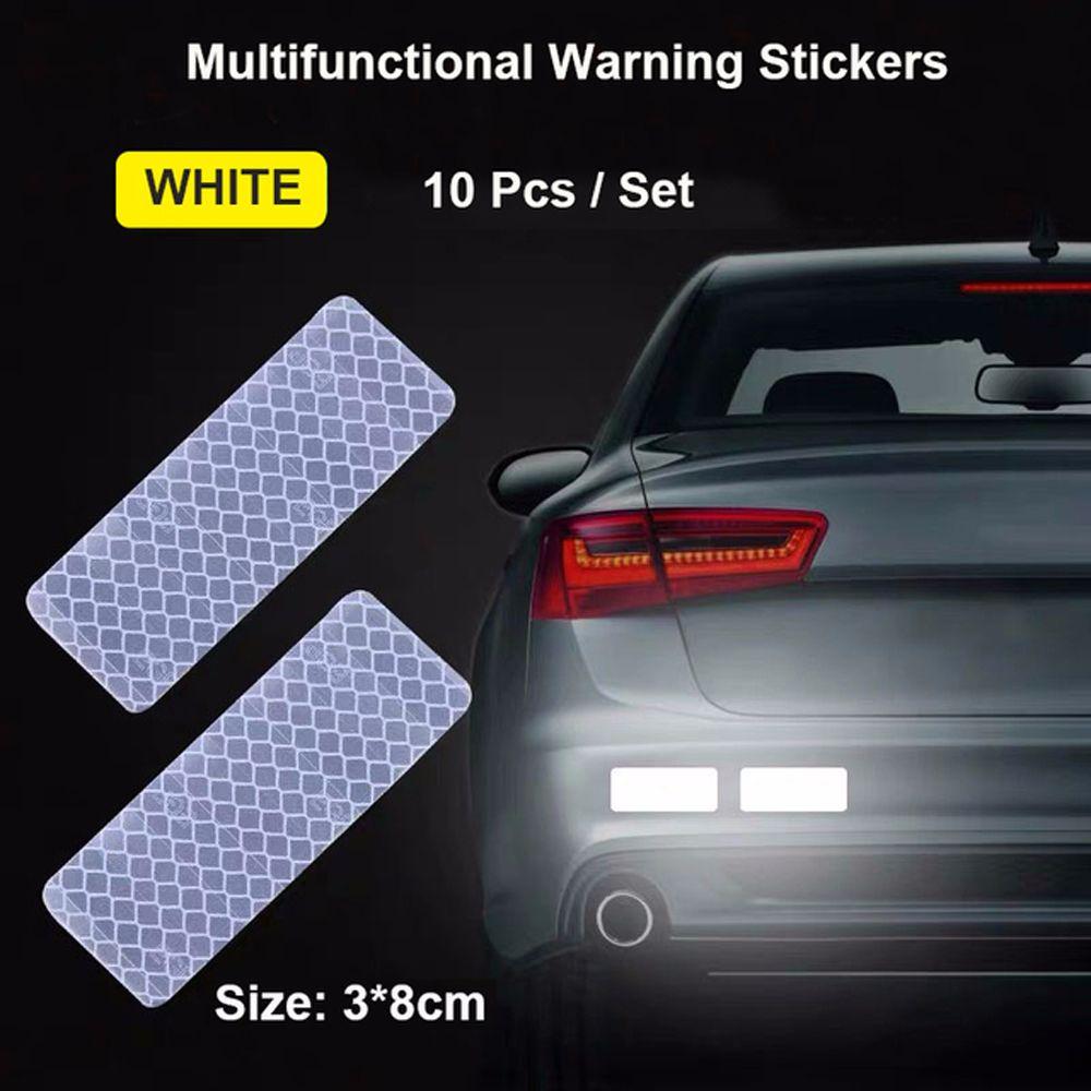 Riding Square Motorcycle Star Safety Sticker Bicycles Car Bumper Stickers Reflective Warning Strip