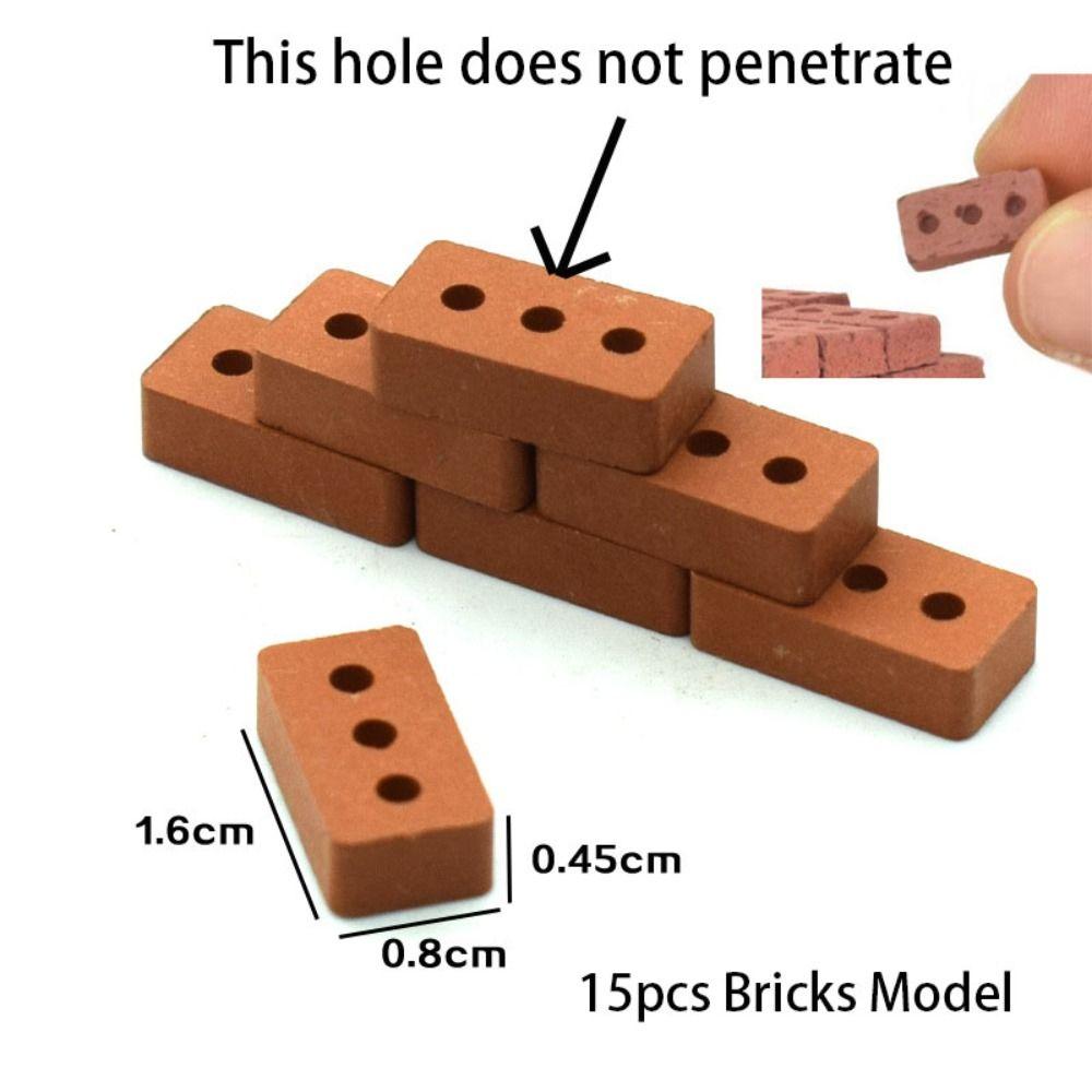 Durable Real Mini Bricks Model Small Simulation Mini Brick Model  Dollhouse Accessories