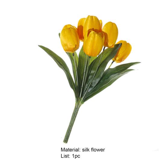 1 Bunch Simulation Flower Wide Application Delicate Reusable Attractive Vivid Artificial Tulip for Decoration