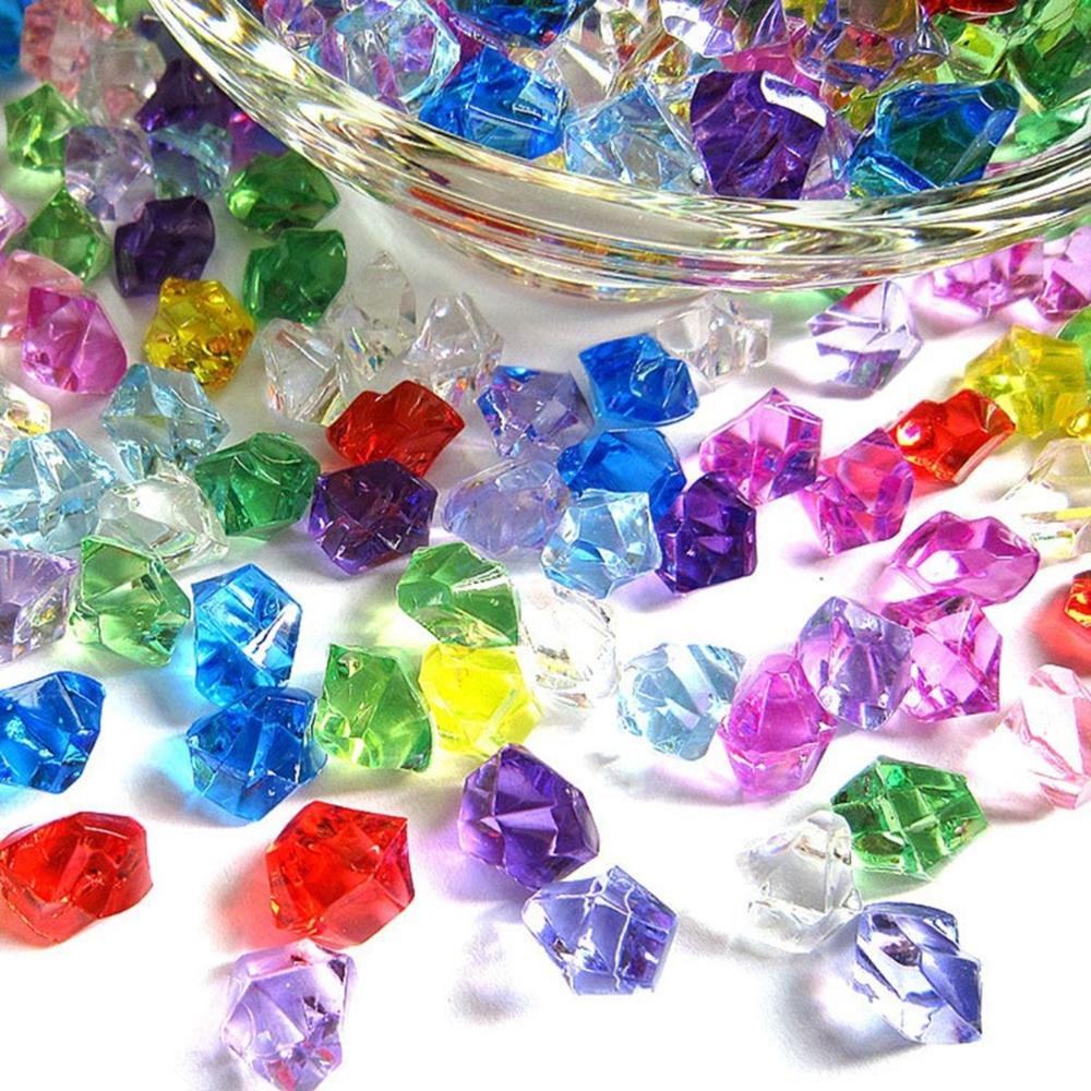 Crystal Ice Cubes Fish Tank Decoration DIY Craft Pebbles Vase Filler Cobblestones Artificial Stones