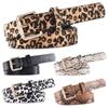 Leopard Print Serpentine Thin Waist Strap Pin Buckle Waistband Trouser Dress Belts Leather Belt