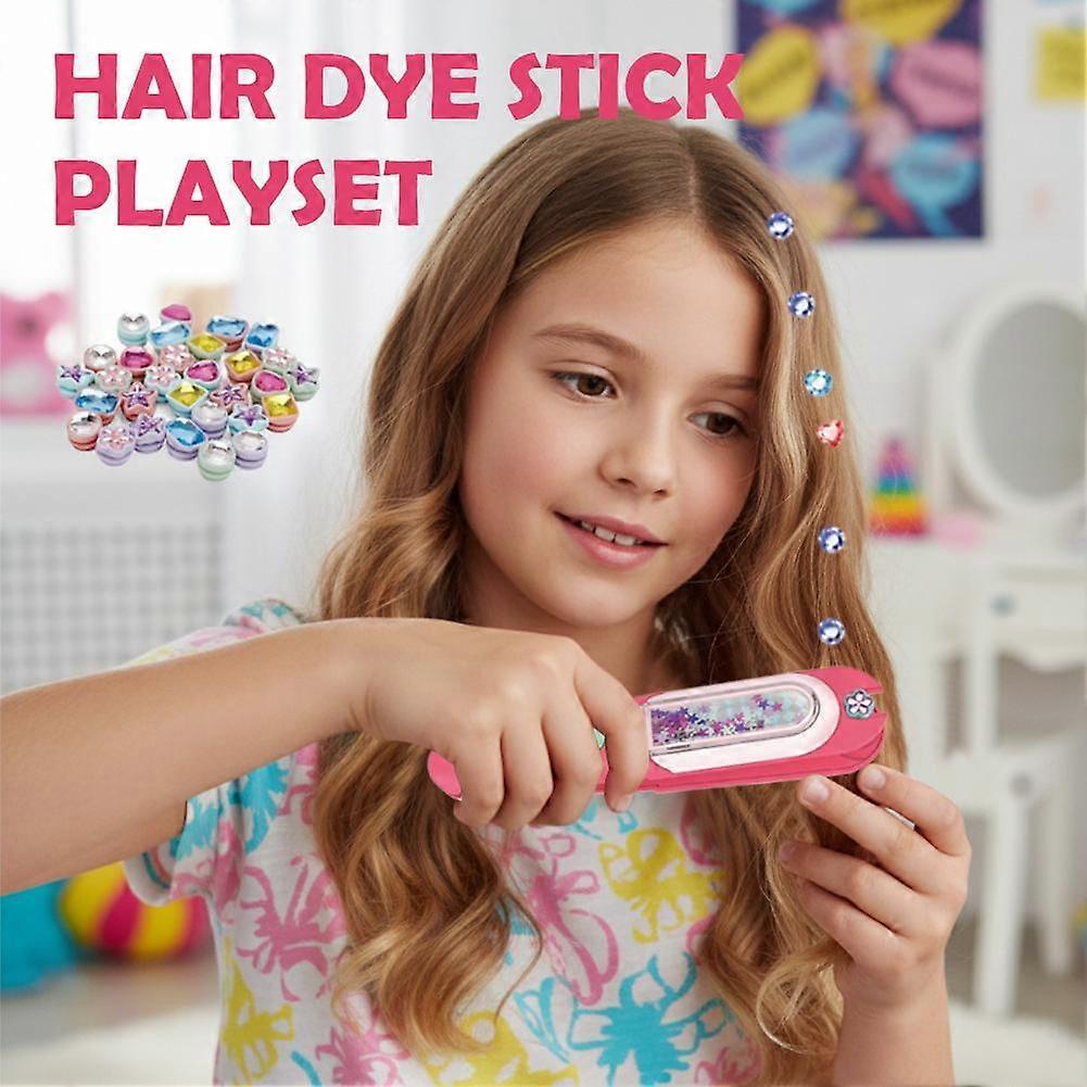 Bead machine toy set Glitter Diamond Styling Tools Hair Gemstone Styling Set
