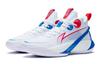 Li Ning Sonic 10 Youth Edition Abrasion Resistant Breathable Mid top Children's Basketball Shoes White Blue ABPS013-4