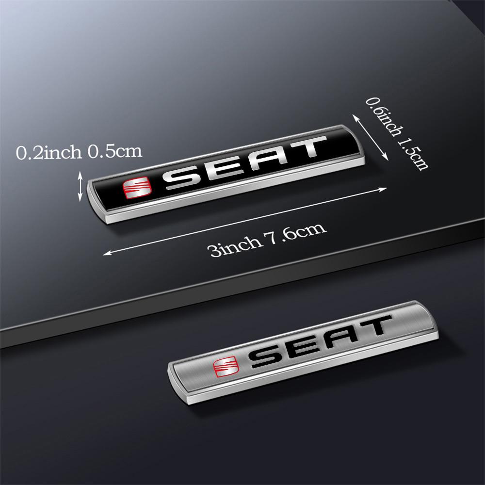 Car Metal Alloy Logo Car Body Side Window Badge Sticker For Seat 5f 1p Ibiza 6l 6j Arosa Ateca Altea FR Arona Cupra Toledo FR plm056