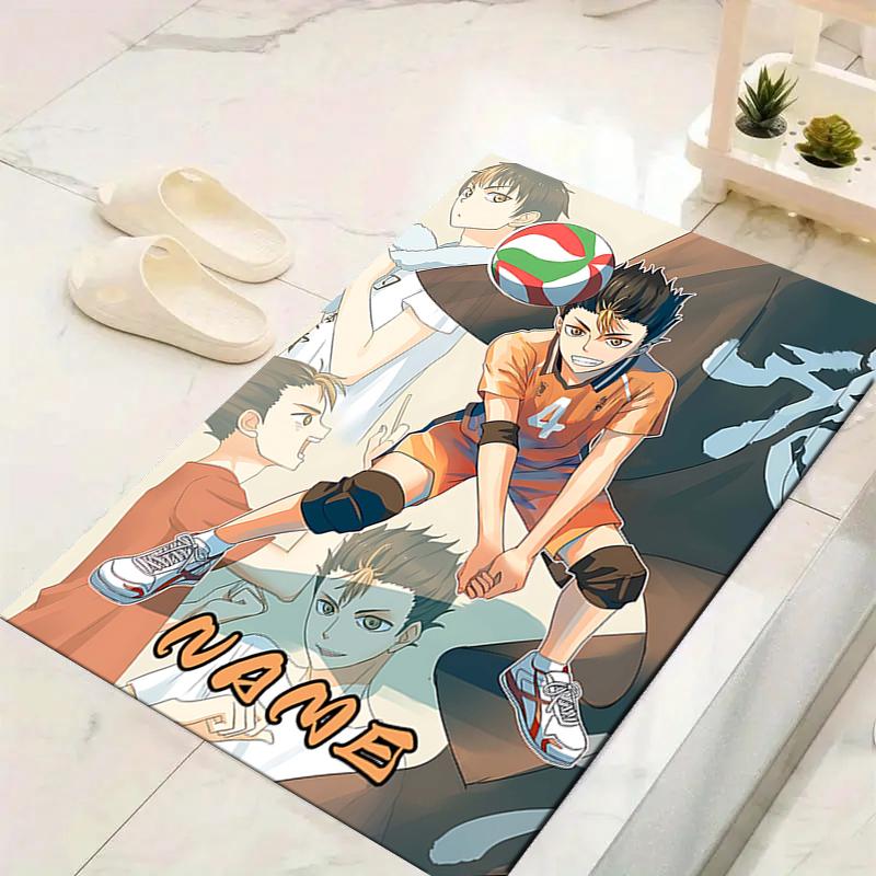 Custom 1Pc Haikyuu Team Spirit Rug Office Carpet Indoor Outdoor Entrance Doormat Nonslip Soft And Comfortable Living Room D49154