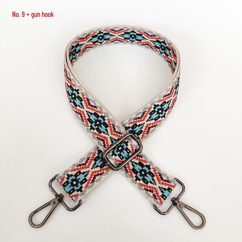 Красочный жаккардовый широкий плечевой ремень для женских сумок - Холщовый аксессуар для кроссбоди и рюкзака