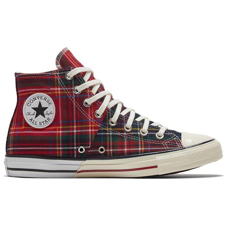 Converse Кроссовки унисекс Chuck Taylor All Star Hi Tartan Red Green Split 169259C