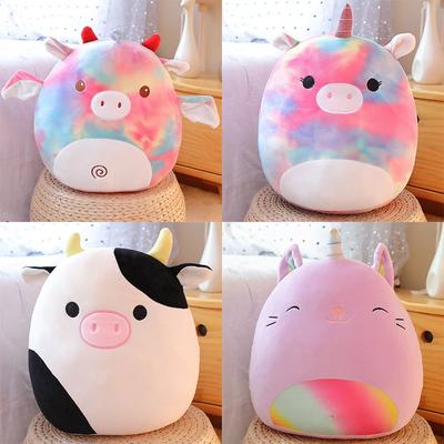 35 см Squishmallows Радуга Единорог плюшевая кукла милый мультфильм подушка дети фаршированные