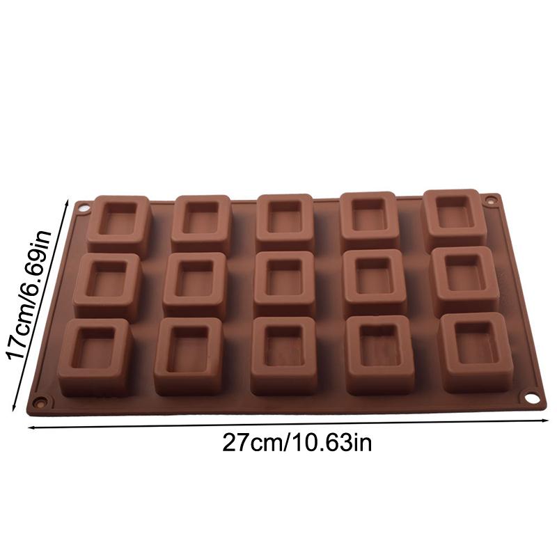 Square Donut Silicone Cake Mold Baking Jelly Pudding Chocolate Mold Muffin Cup Cake Biscuit Bake Tray