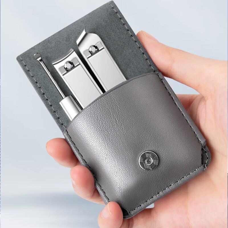 Seesoo Portable 3-Piece Gray Nail Clipper Set
