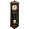 Clock Seiko Clock Wall Clock Analog Time Selectable Chime Strike Long Decorative Pendulum Antique Wooden Frame Brown Wood RQ307A SEIKO &
