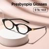 Neutral Retro Fashion Oval Frame Presbyopia Glasses Ms. High-Definition Blue Light Blocking Eye Protection Reading Glasses