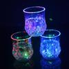 Светодиодная автоматическая мигающая стакан-кружка в стиле граненого стекла, многоцветная, светящаяся кружка, бокал для вина, пива, стакан для виски, бар, клуб, вечеринка, Рождество