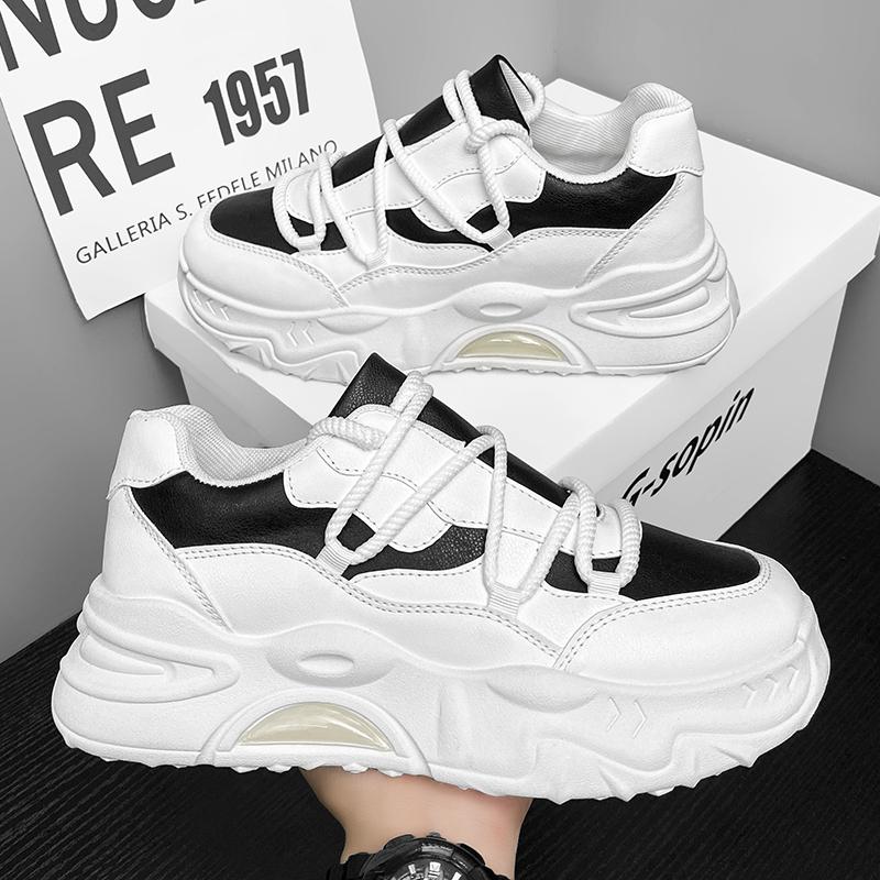 Модные дышащие спортивные туфли мужские мотоциклетные ботинки Ins Net Face Old Dad Hong Kong Style Толстая подошва дышащая обувь