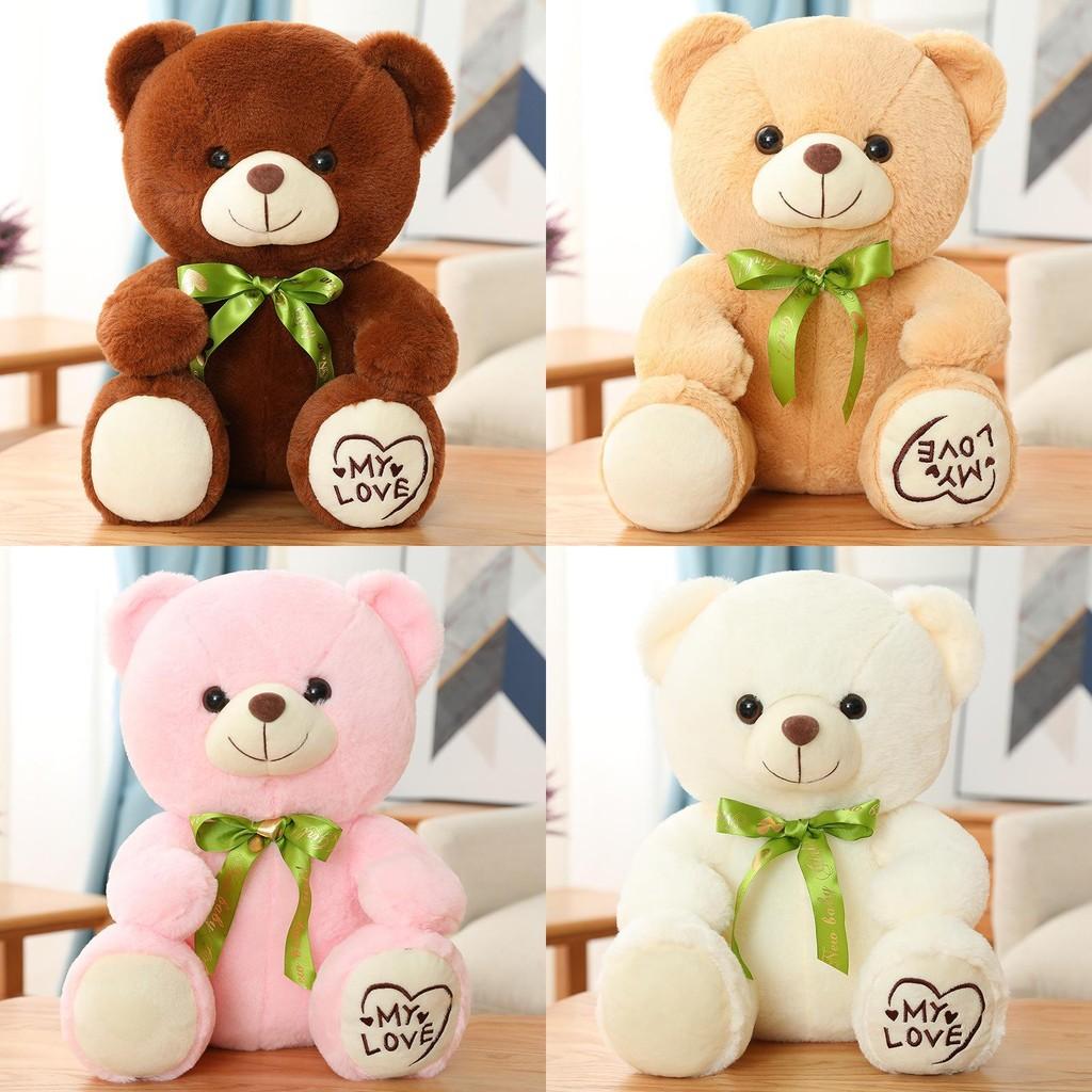 Cute Posture Sitting Teddy Bear Plush Toy Butterfly Festival Ribbon Child Gift