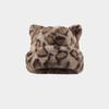 Korean Style Plush Bear Hat Imitation Mink Fur Brimless Beanie Cap Versatile Pullover Cap  Winter