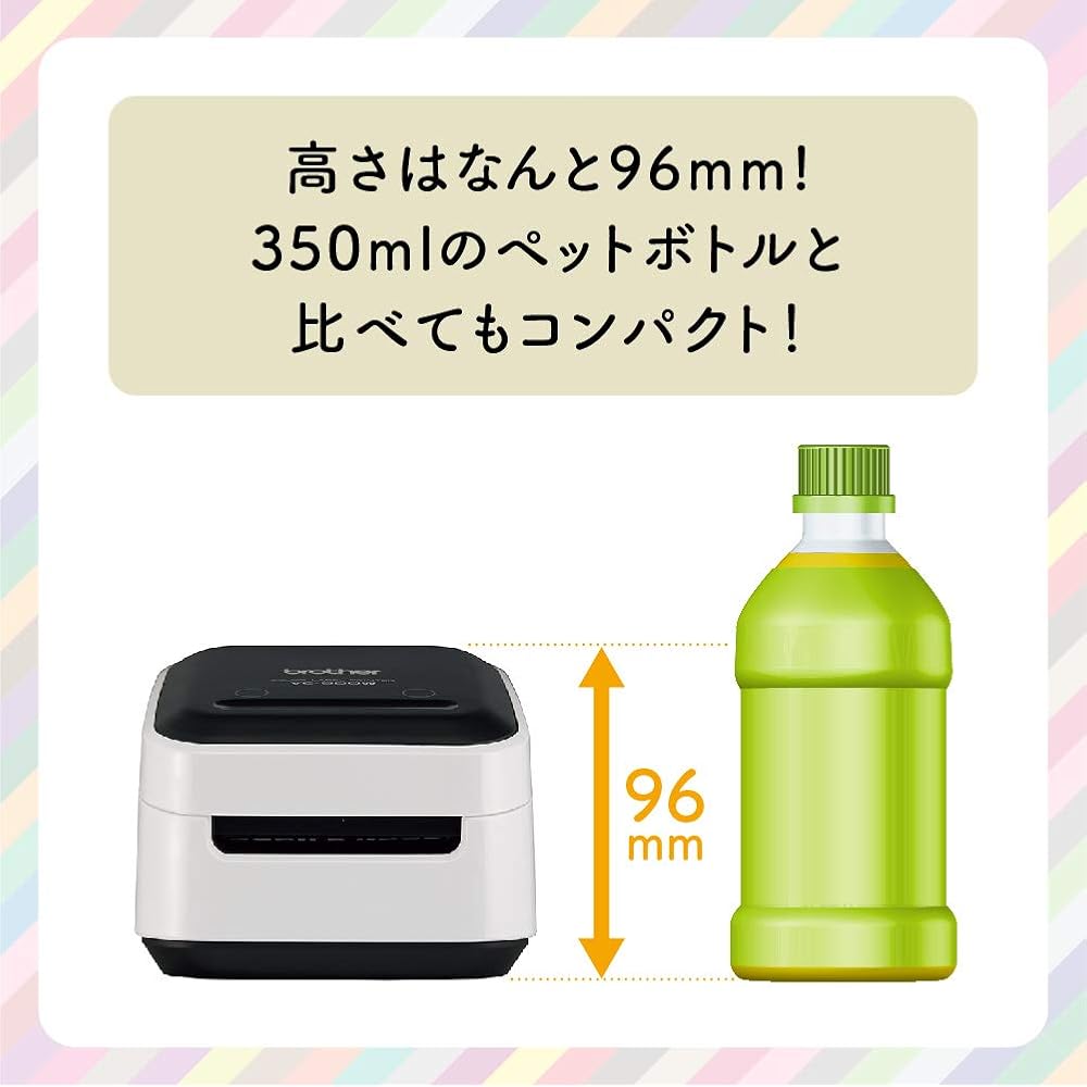 Brother Industries VC-500W Thermal Color Label Printer (Full-Color Printing, Custom Labels, PC and Smartphone Connectivity, Auto Half-Cut Function, US