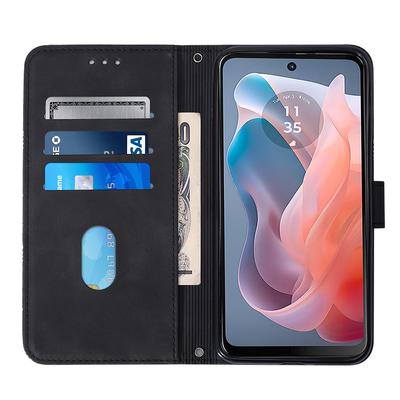 Для Motorola Moto G Play 5G (2024)/Moto G 5G (2024) Кожаный чехол с ремешком на руку, кошельком и подставкой, чехол для телефона