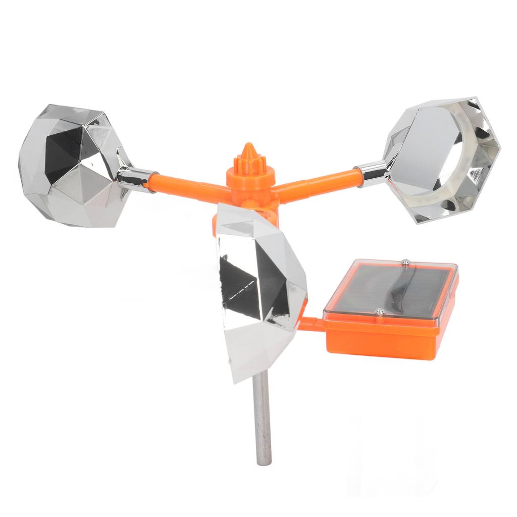 White Solar Sound Light Bird Repeller 360° Rotating Solar Bird Flashing Deterrent for Farm