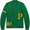 Polo V-Neck Single-Breasted Logo Patch Cardigan Long Sleeve Knitwear Men Cardigans Green 100033114