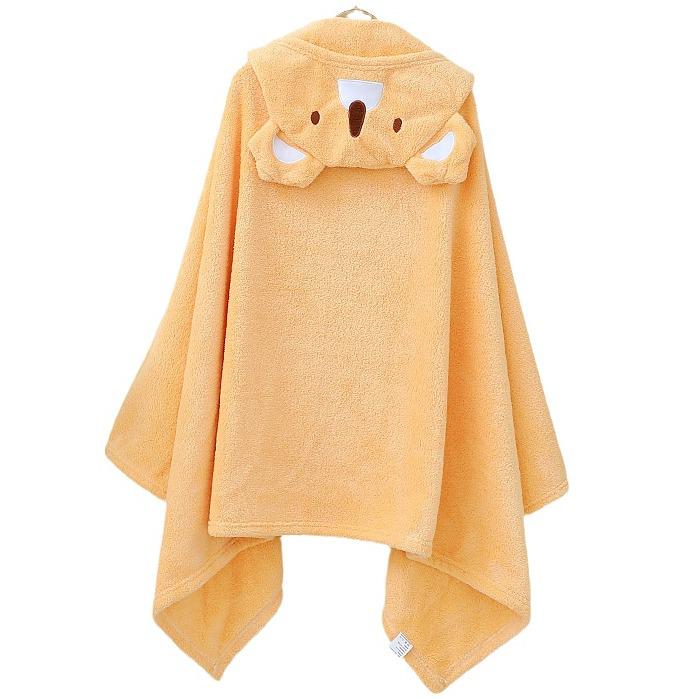 Children's Coral Fleece Hooded Bathrobe - Summer Baby Towel and Cloak for Swimming