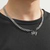 Подвеска из нержавеющей стали с английской буквой, кубинская цепочка - Хип-хоп тренд