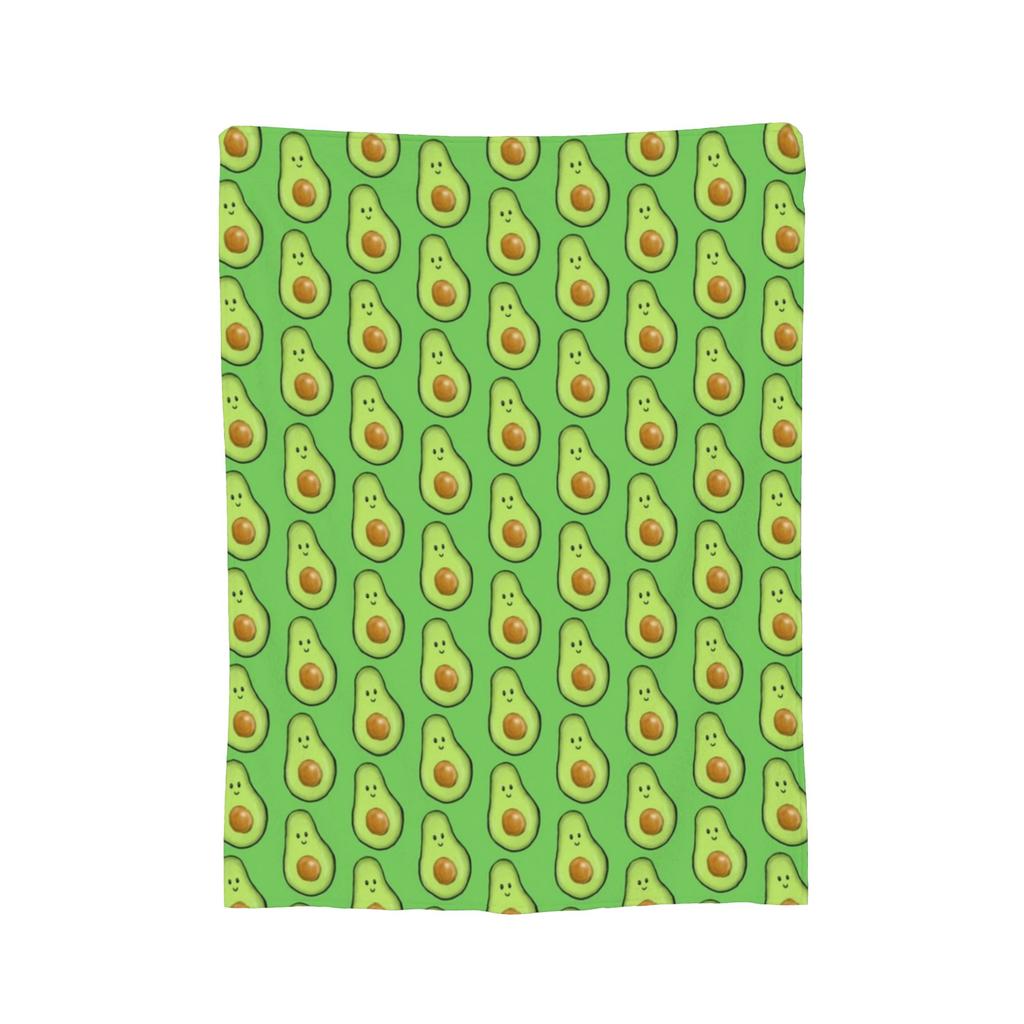 Avocado Fruit Pattern Blanket Fleece Spring/Autumn Multifunction Super Soft Throw Blankets for Home Office Bedspread