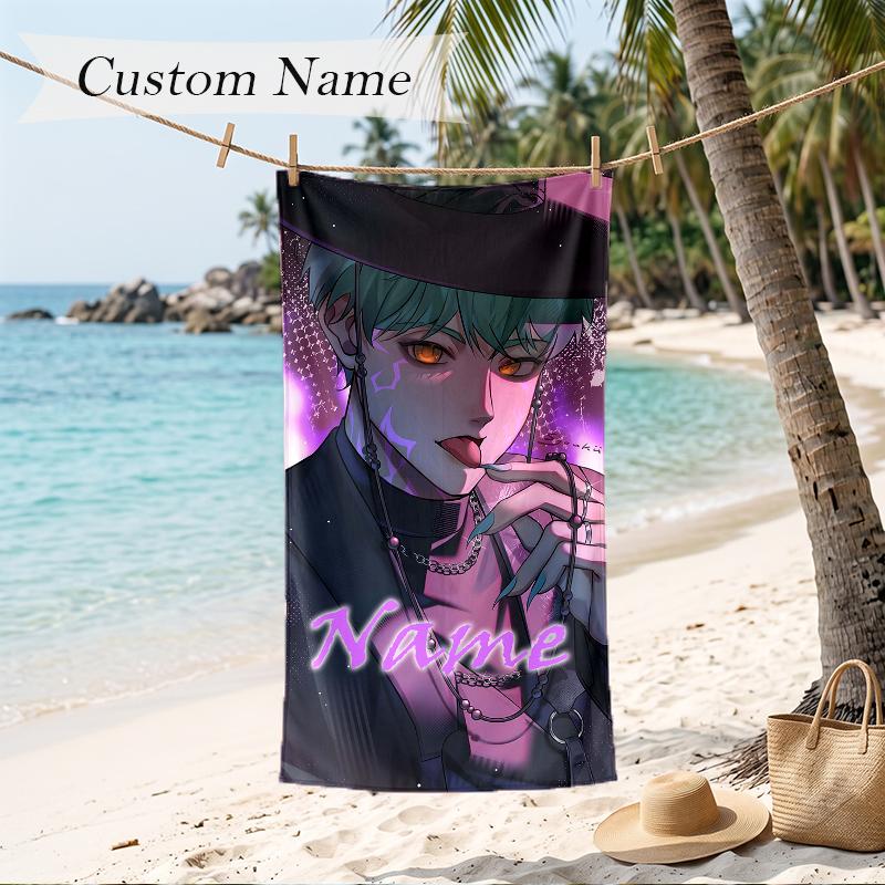 baby saja Custom Name Printed Beach Towel Personalized Soft Towel For Swimming Beach Travel