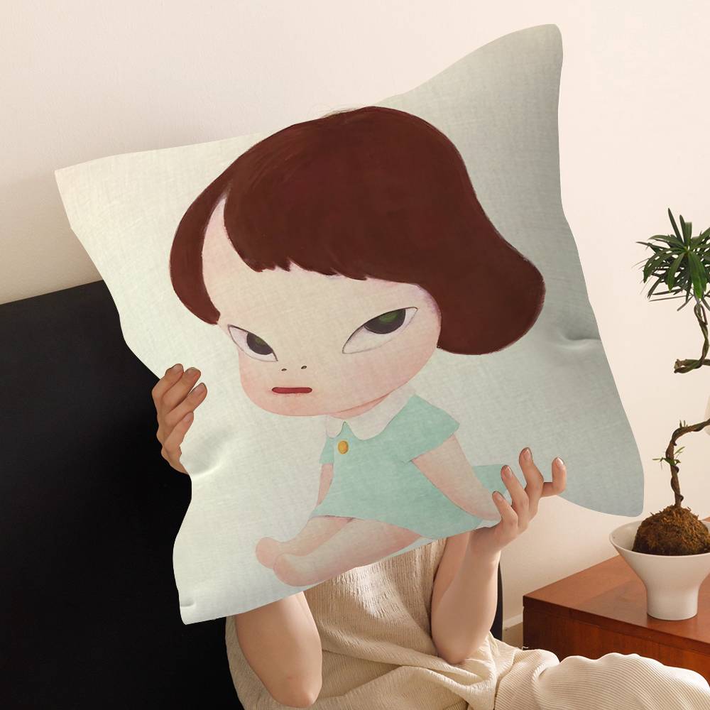 Tomo Nara Tinplate Pillow Cover For Bedroom Room And Living Room Sofa Decorative Cushion Cover