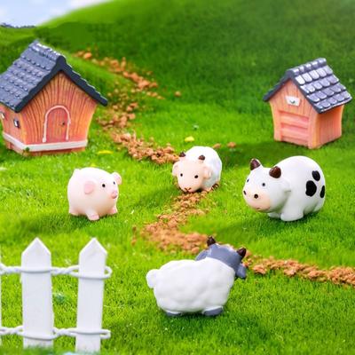 Миниатюрные фигурки пчел из мультфильмов в виде кроликов из смолы, украшения для дома, украшения для автомобиля, аксессуары для микропейзажа