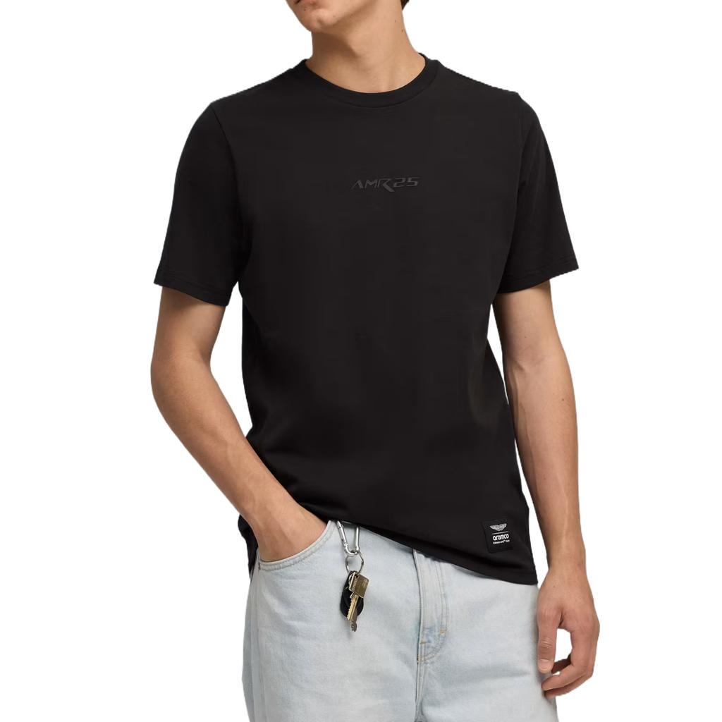 Puma X Aston Martin F1 Удобная Простая Футболка с Круглым Вырезом и Принтом Мужские Футболки 634452-01