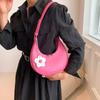 Large Capacity Half-moon Bag Dumpling Shape Women Underarm Bag Flower Shoulder Bag  Streetwear