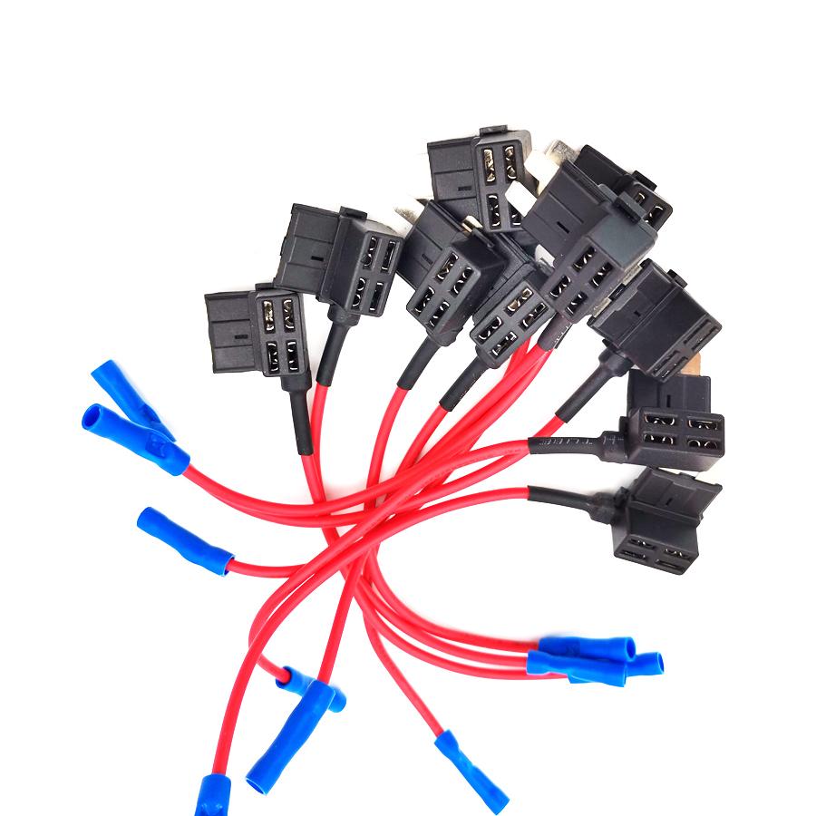 10x ATO ATC Добавь цепь Предохранитель Ответвитель Пигги Бэк Стандартный Держатель Предохранителей с Ножевыми Контактами DIY